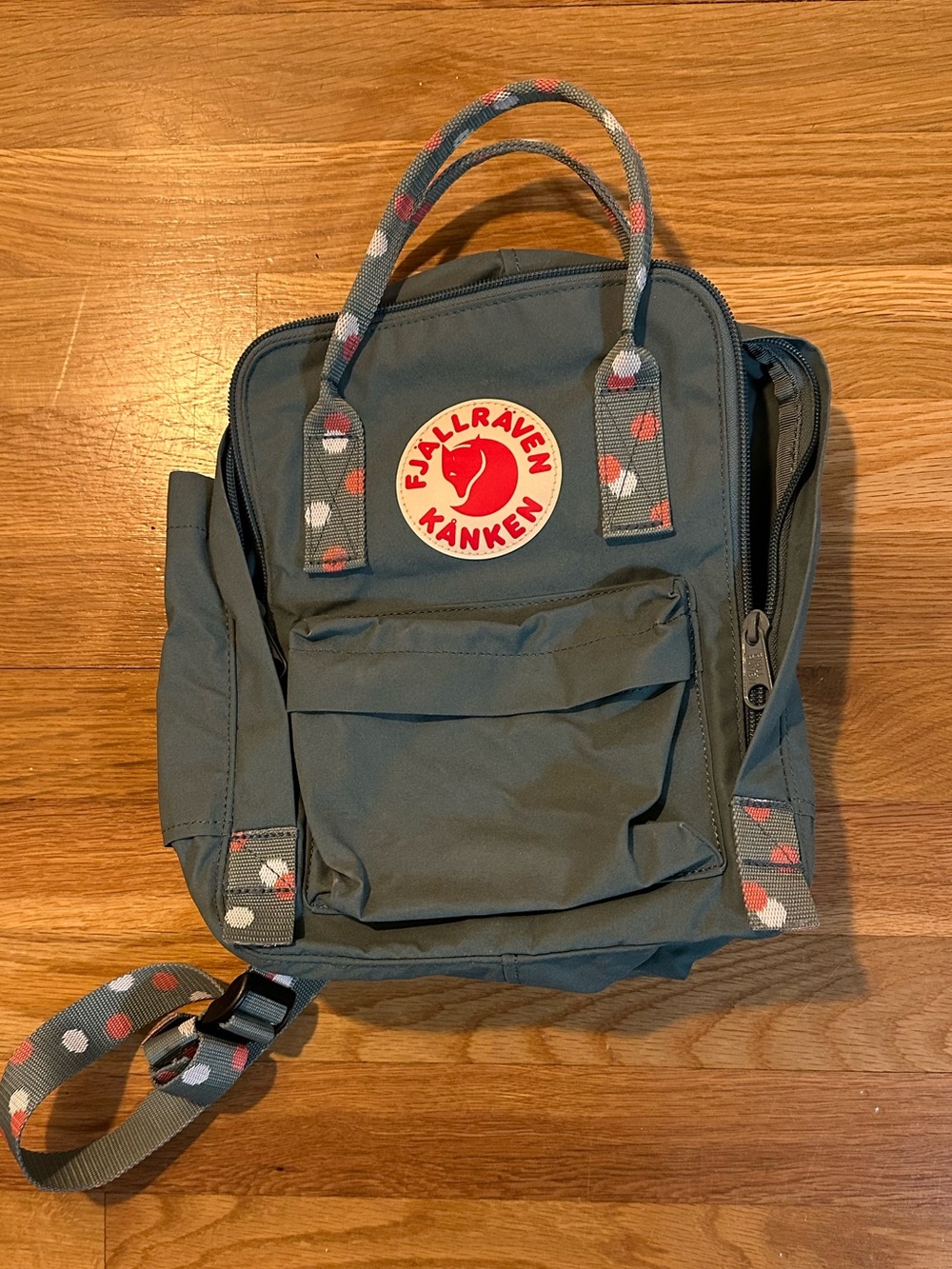 Fjallraven Kanken Mini - Blue/Green with Fun Straps